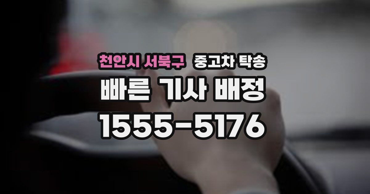 천안시 서북구 중고차 탁송