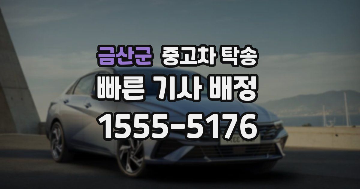 금산군 중고차 탁송