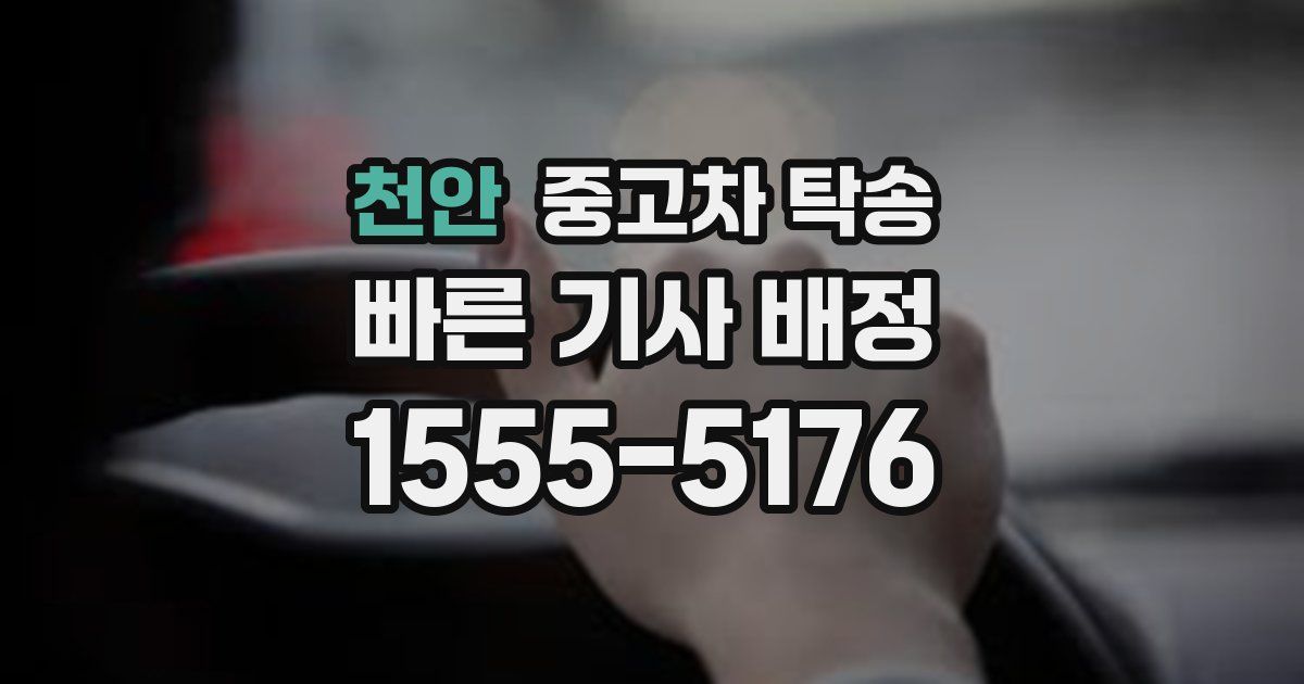 천안 중고차 탁송