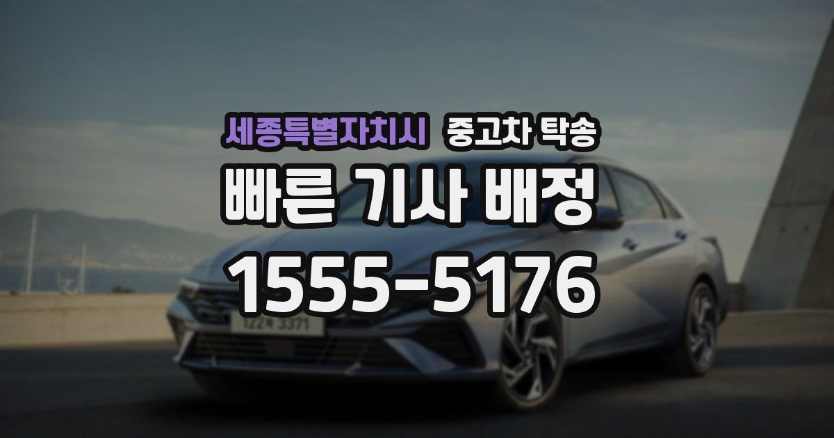 세종특별자치시 중고차 탁송