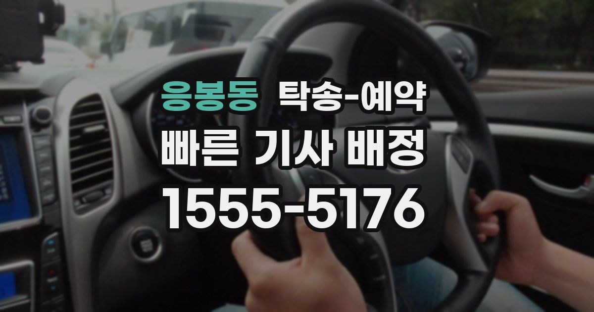 응봉동 탁송 예약