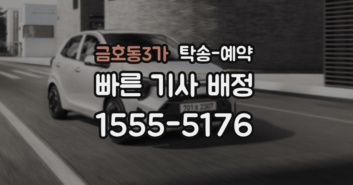 금호동3가 탁송 예약