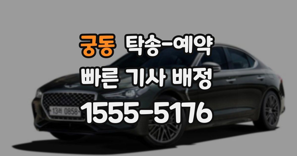 궁동 탁송 예약