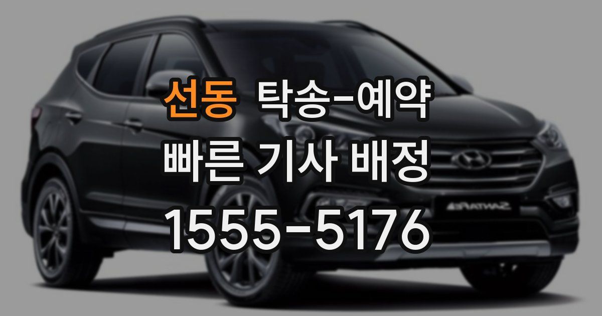 선동 탁송 예약