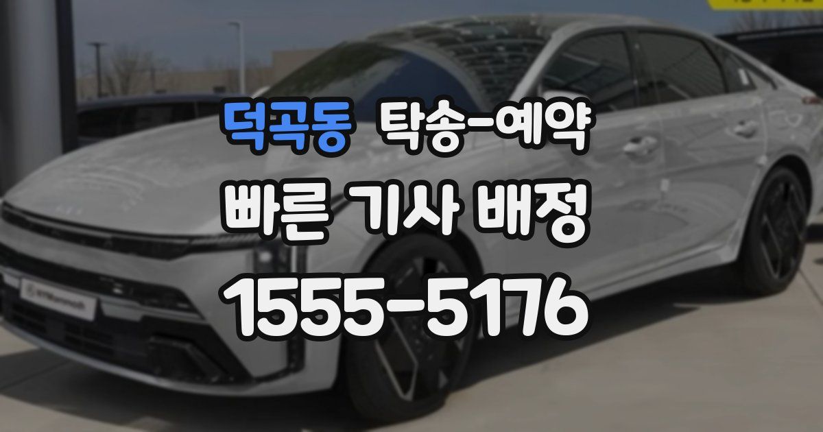 덕곡동 탁송 예약