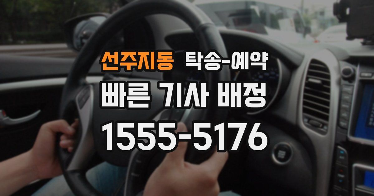 선주지동 탁송 예약