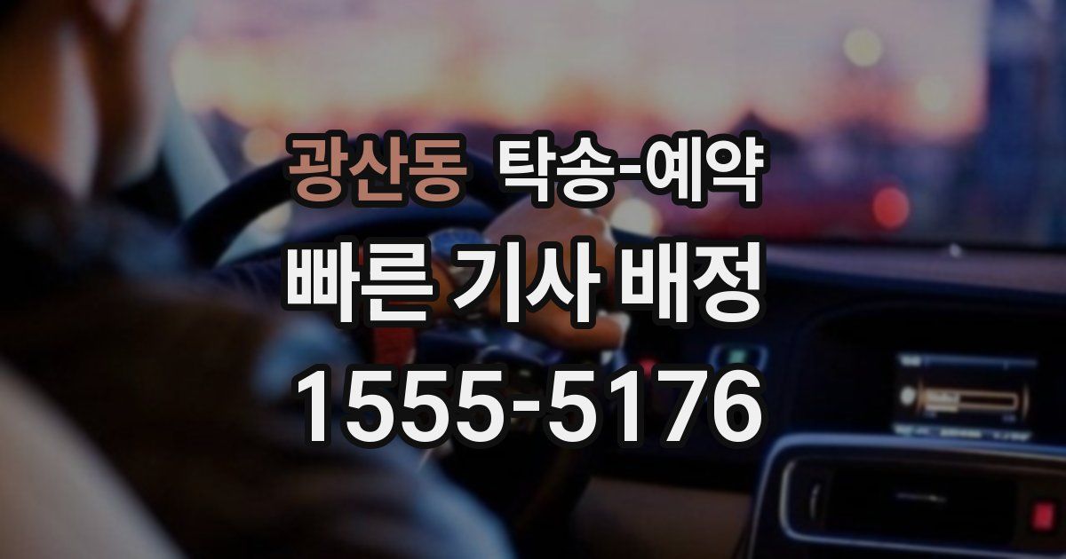 광산동 탁송 예약