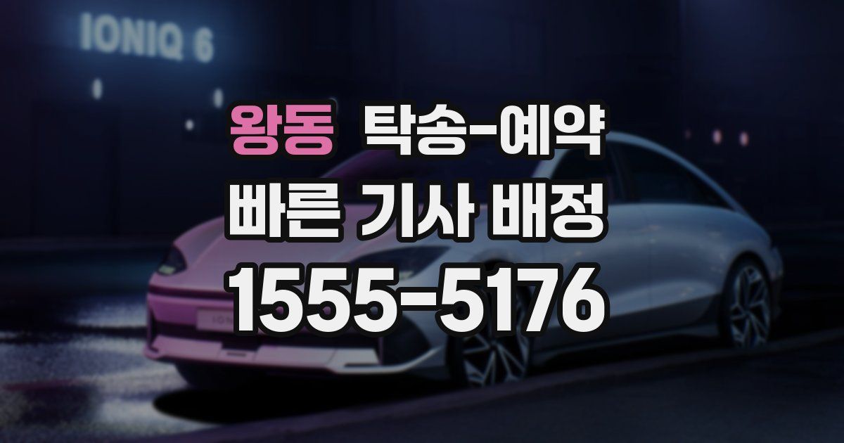 왕동 탁송 예약