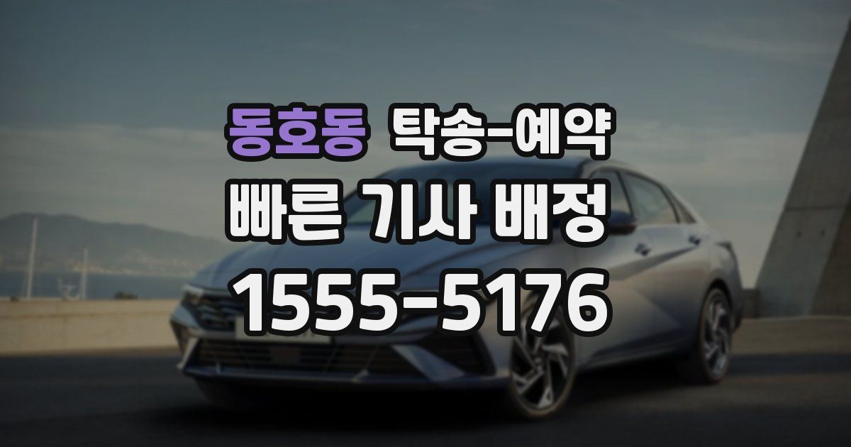 동호동 탁송 예약