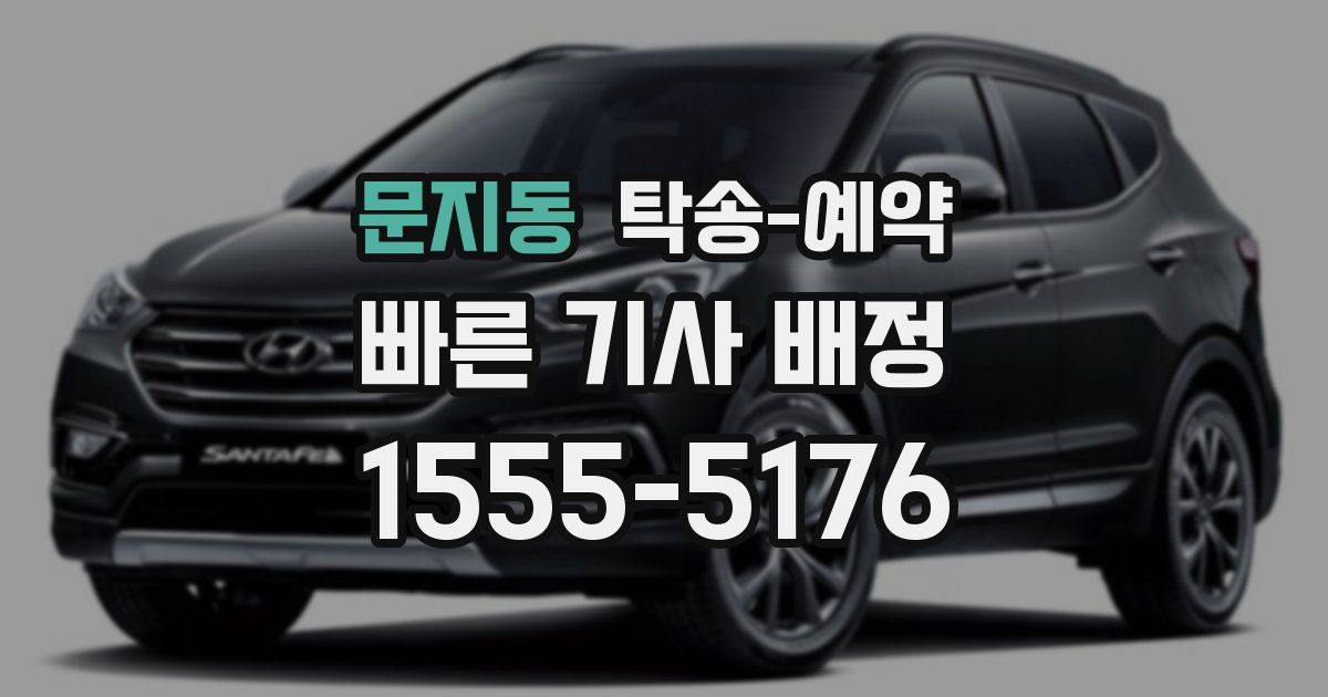 문지동 탁송 예약
