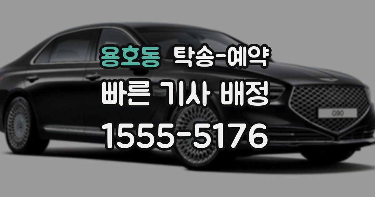 용호동 탁송 예약
