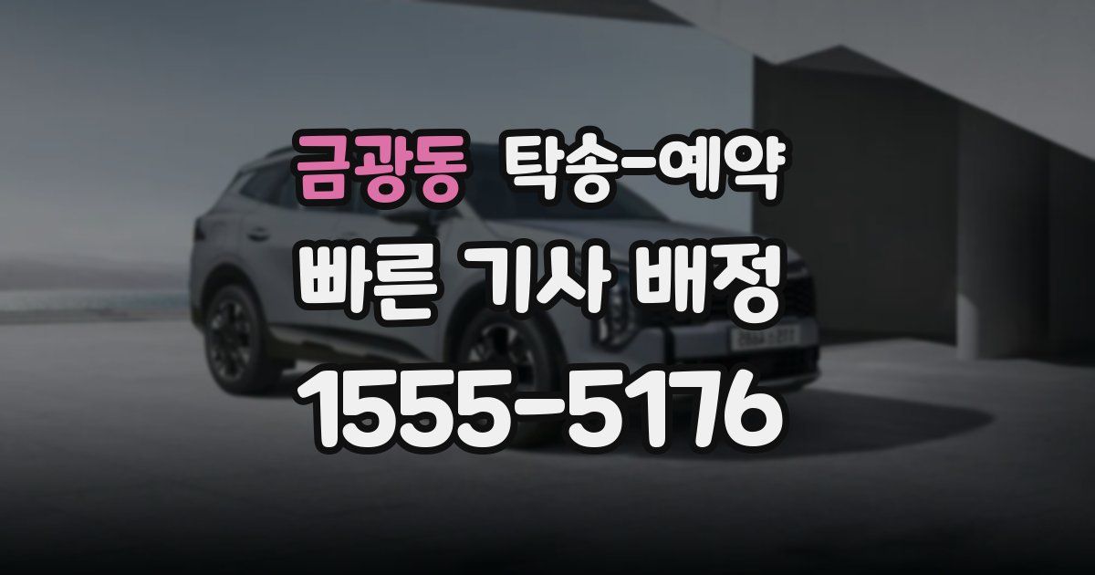 금광동 탁송 예약