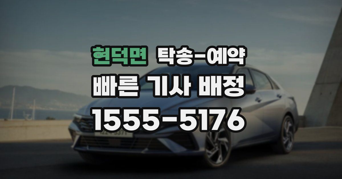 현덕면 탁송 예약