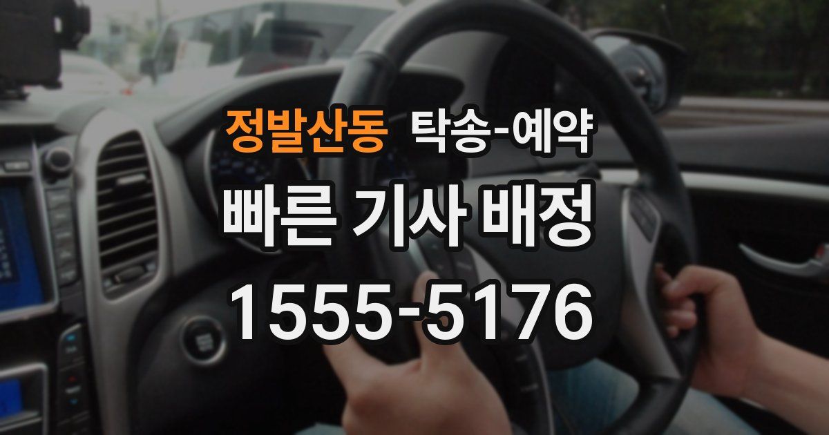 정발산동 탁송 예약