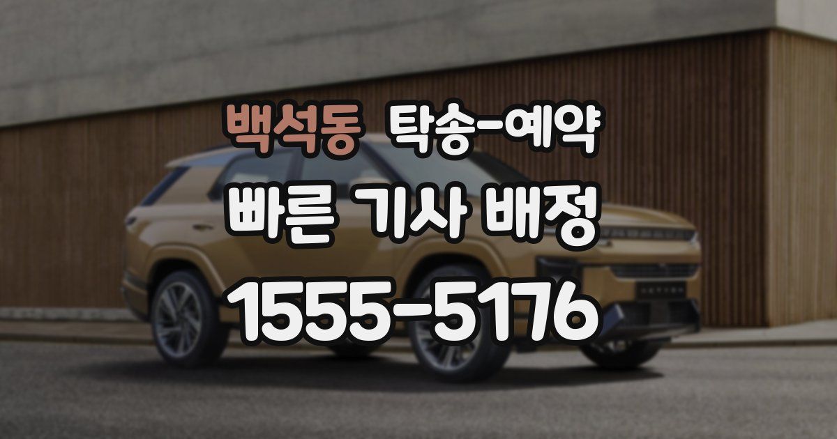 백석동 탁송 예약