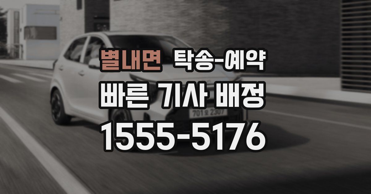 별내면 탁송 예약