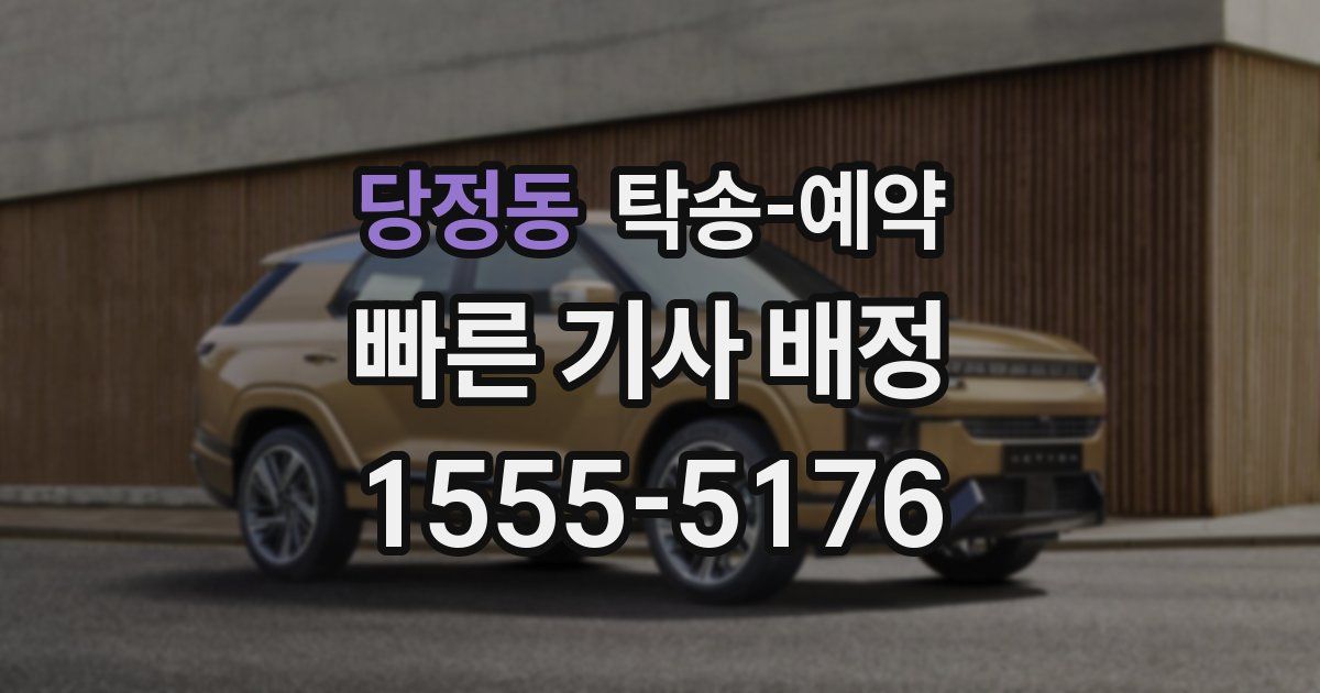 당정동 탁송 예약