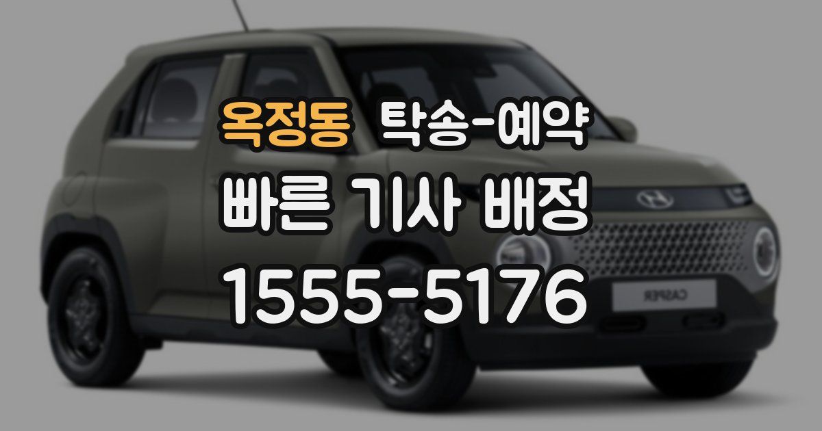 옥정동 탁송 예약