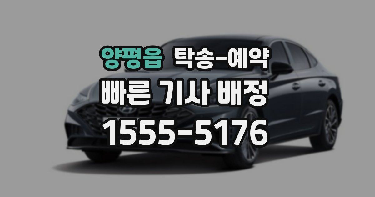 양평읍 탁송 예약