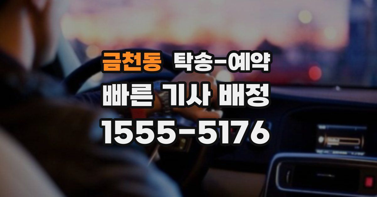 금천동 탁송 예약