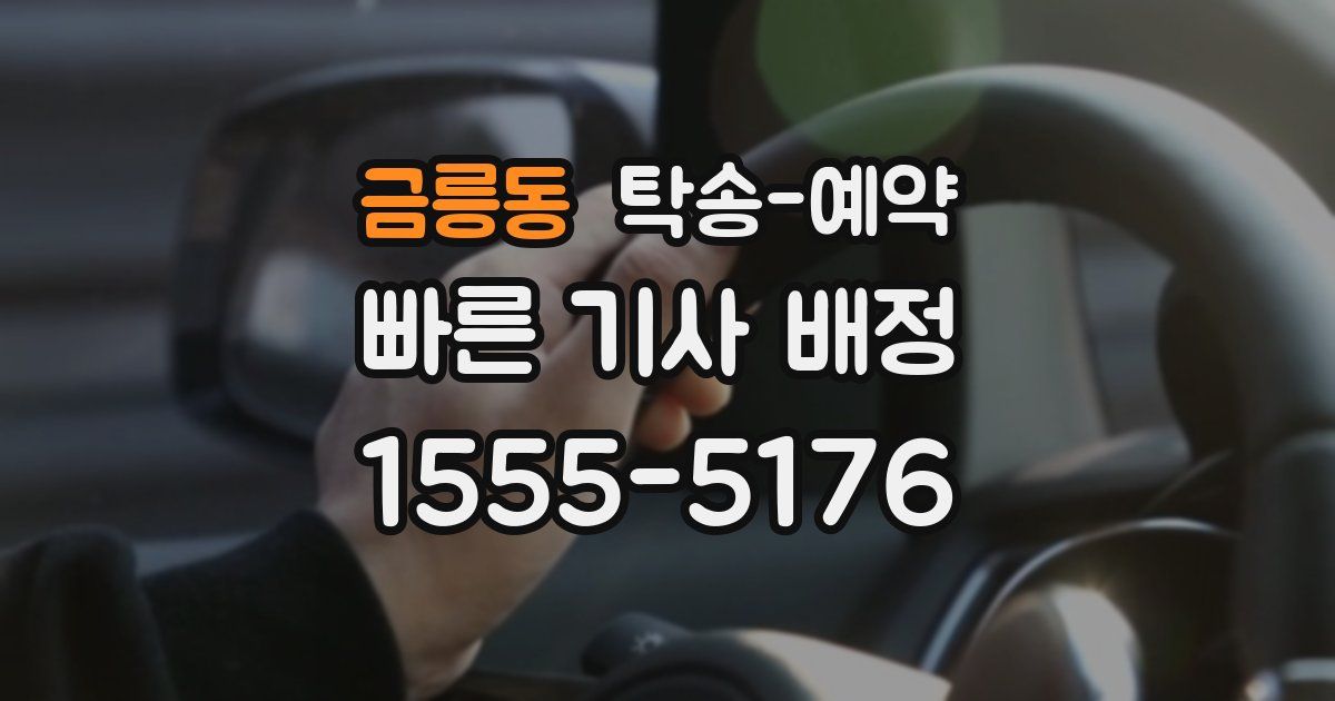 금릉동 탁송 예약