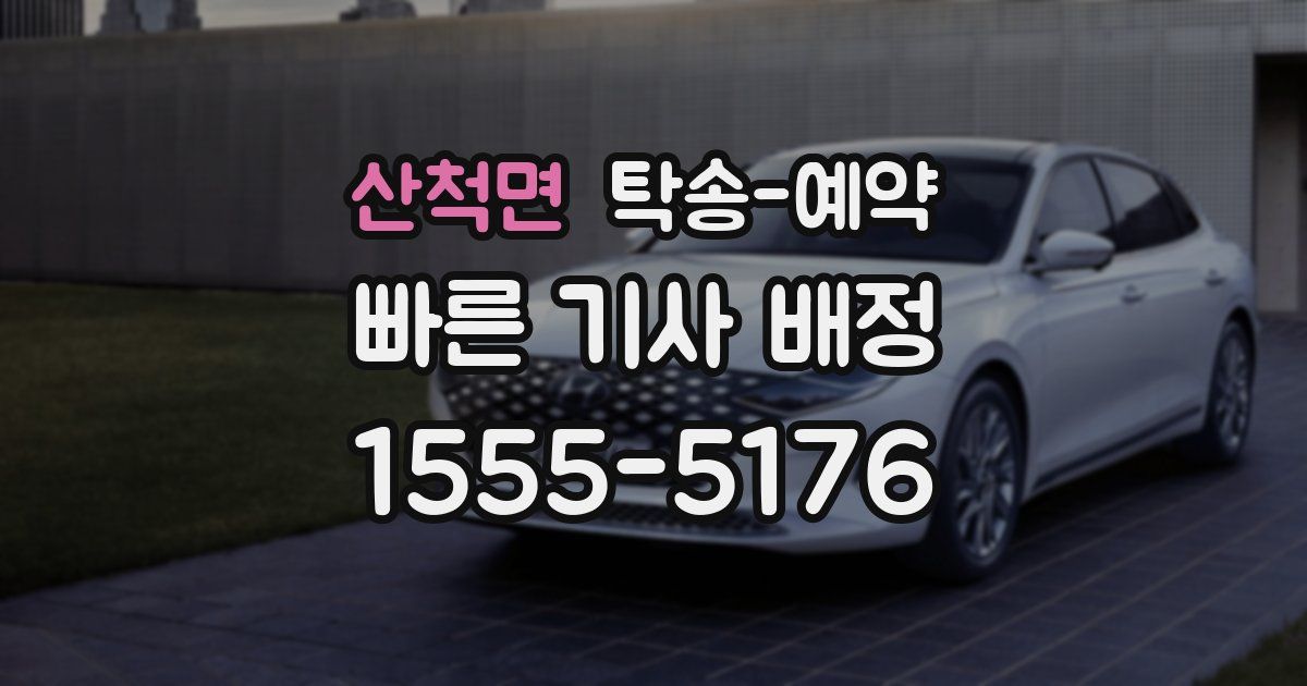 산척면 탁송 예약