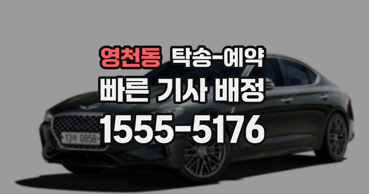 영천동 탁송 예약