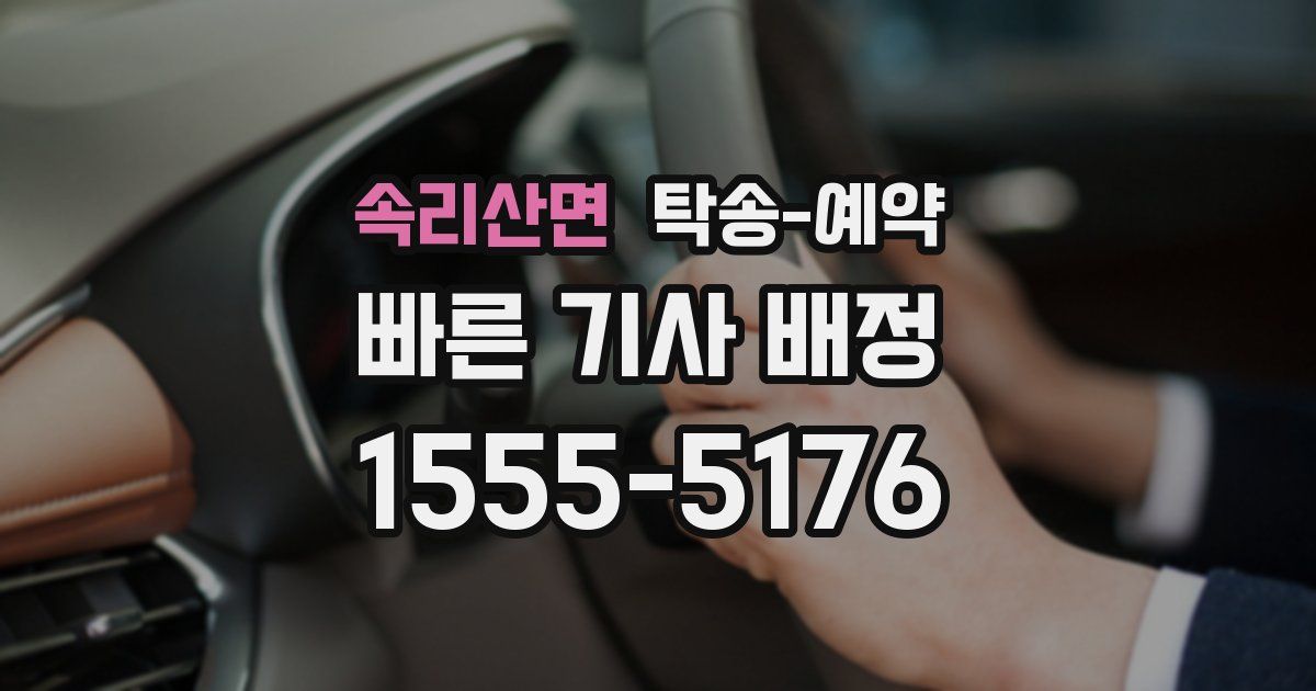 속리산면 탁송 예약