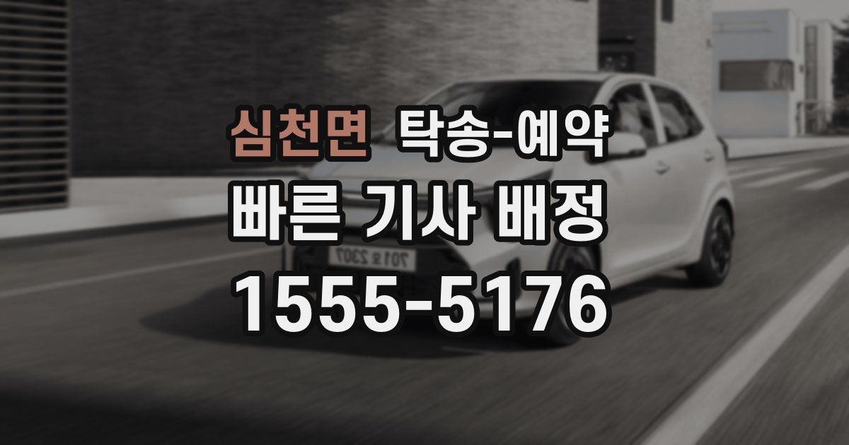 심천면 탁송 예약