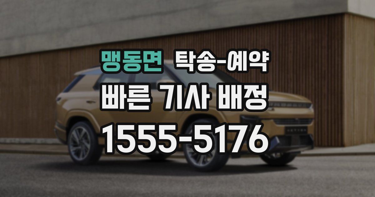맹동면 탁송 예약