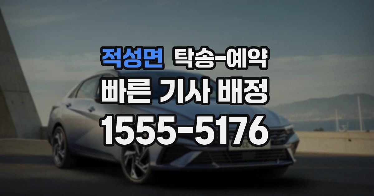 적성면 탁송 예약