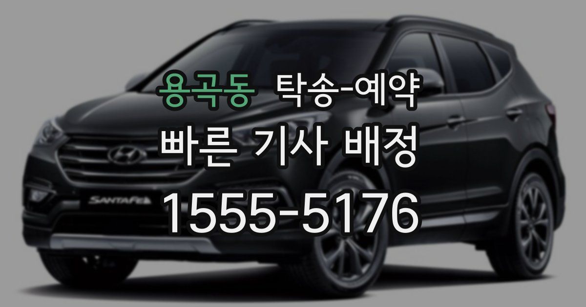 용곡동 탁송 예약