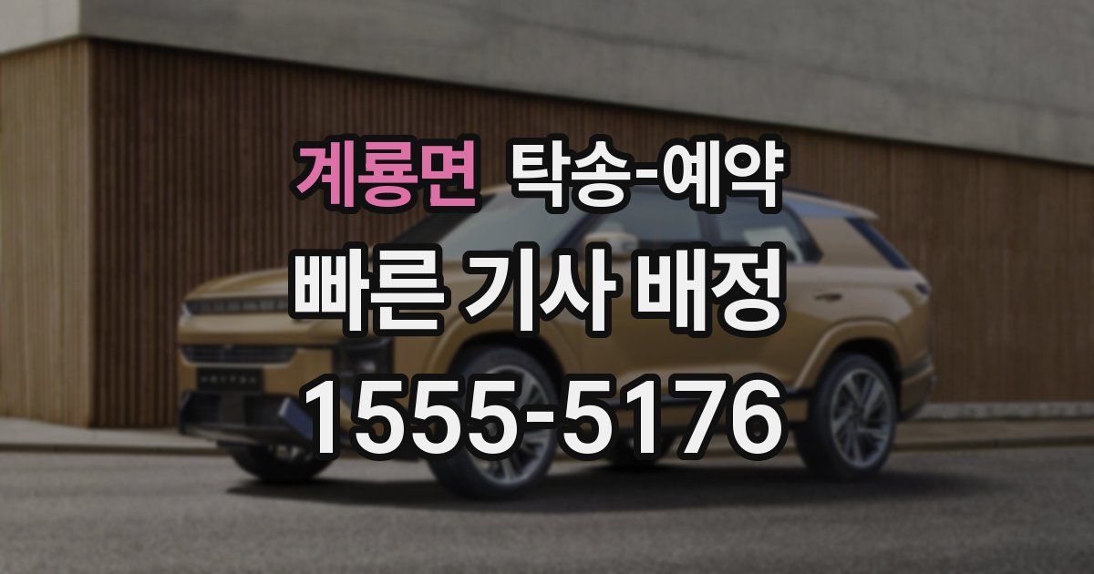 계룡면 탁송 예약