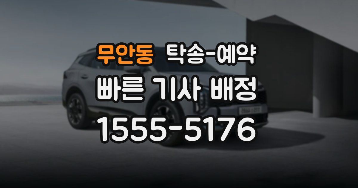 무안동 탁송 예약