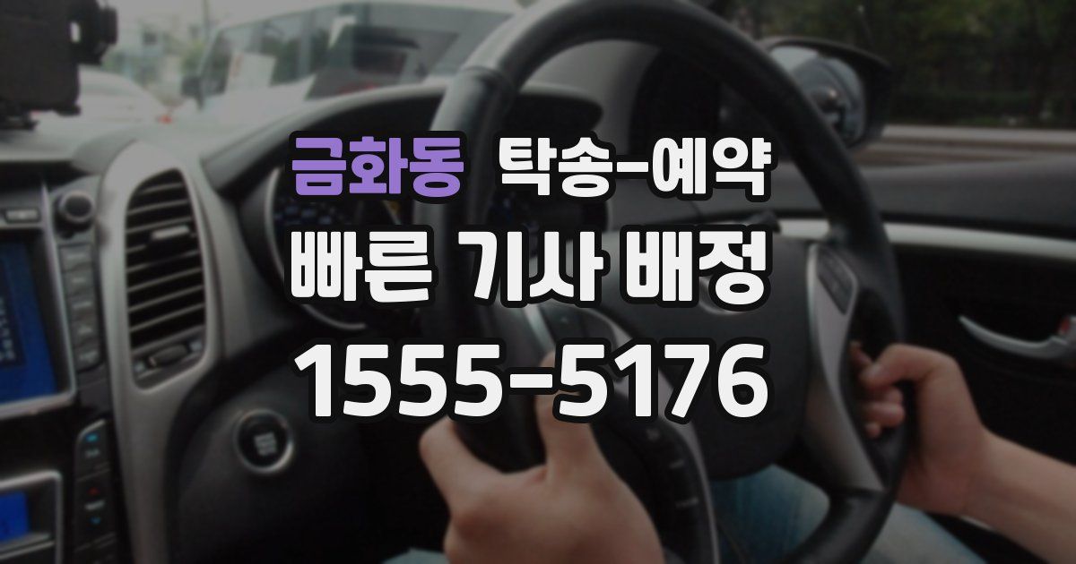 금화동 탁송 예약