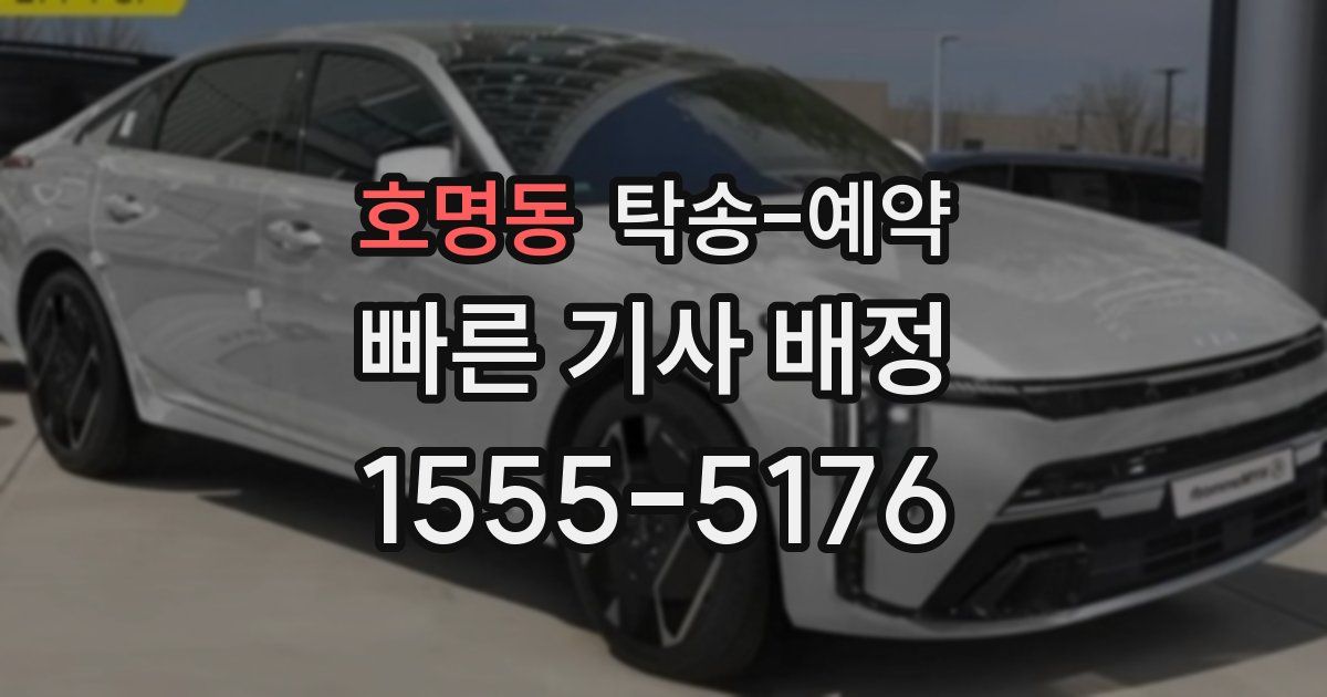 호명동 탁송 예약
