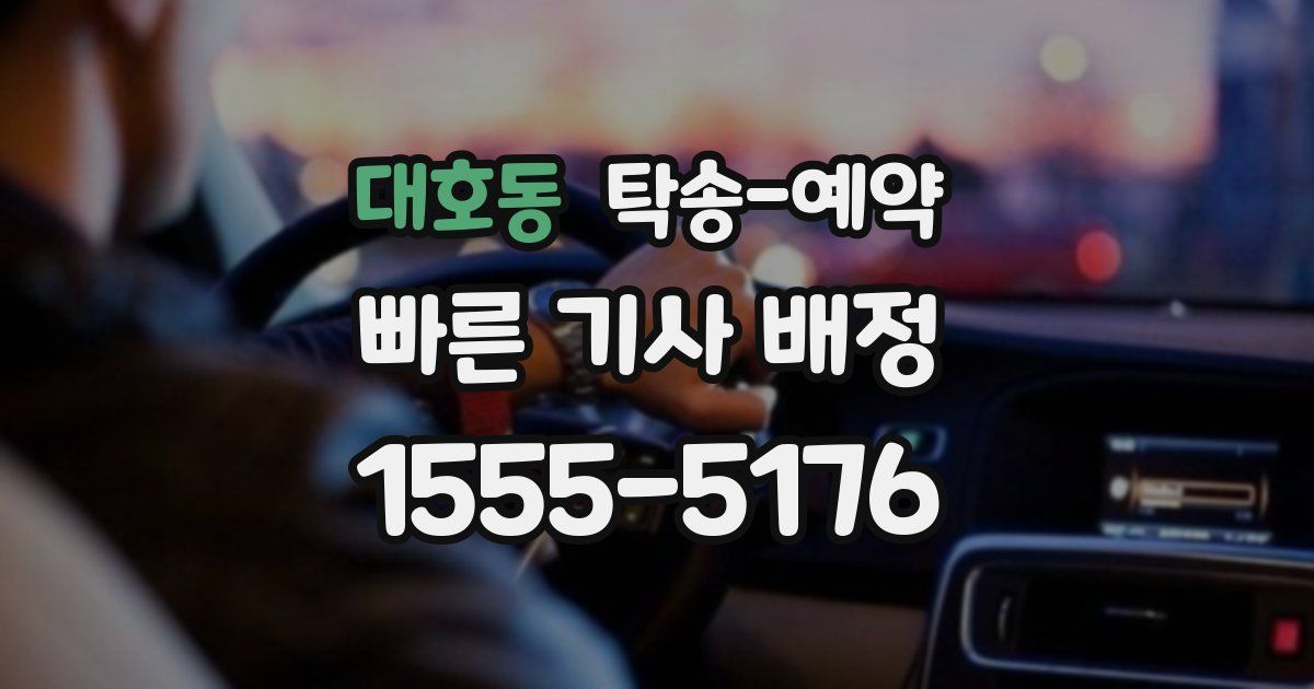 대호동 탁송 예약