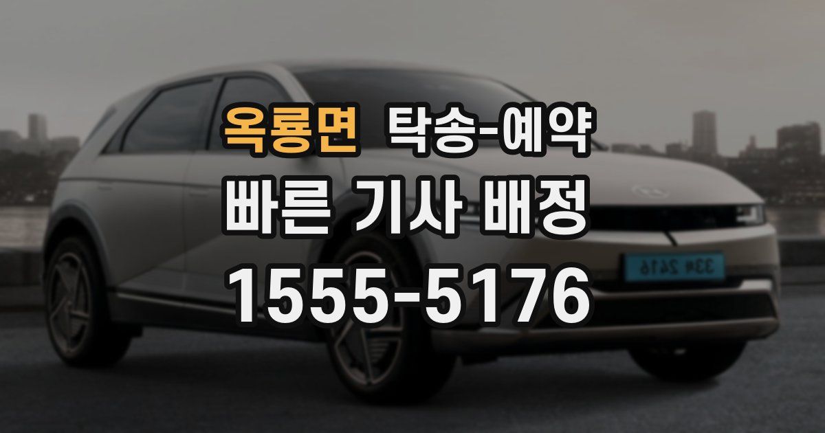 옥룡면 탁송 예약