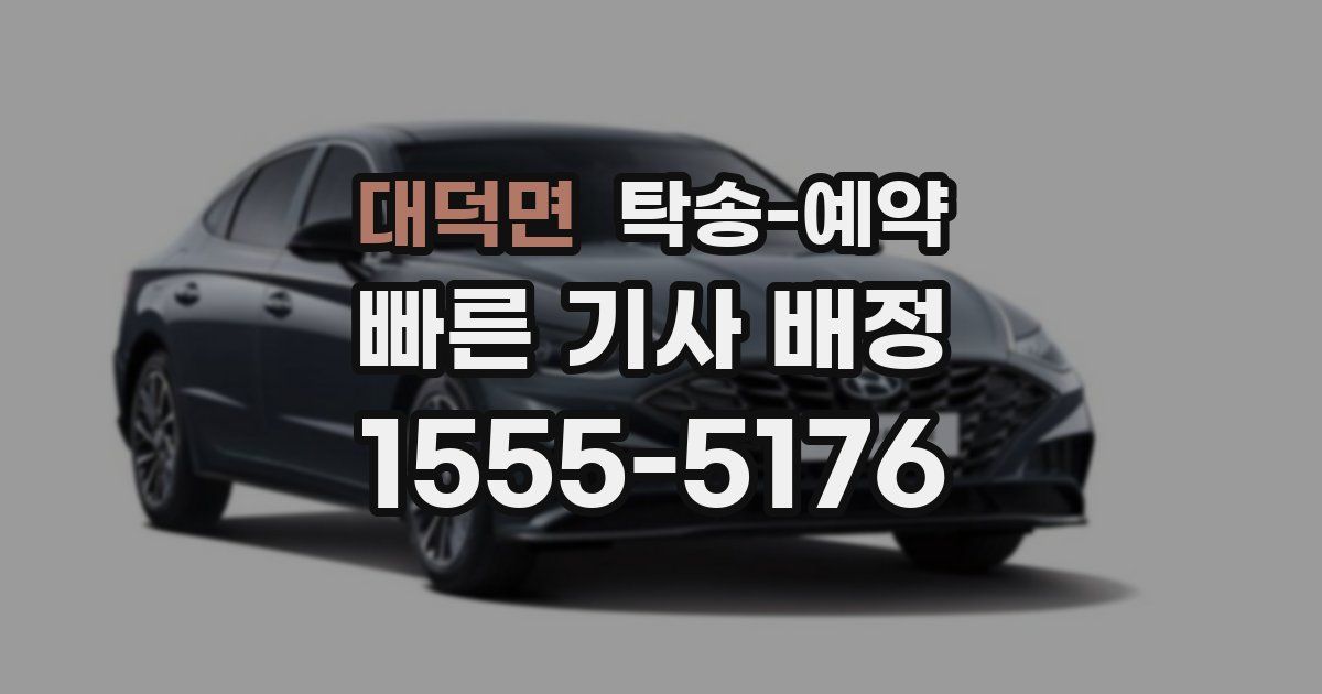 대덕면 탁송 예약