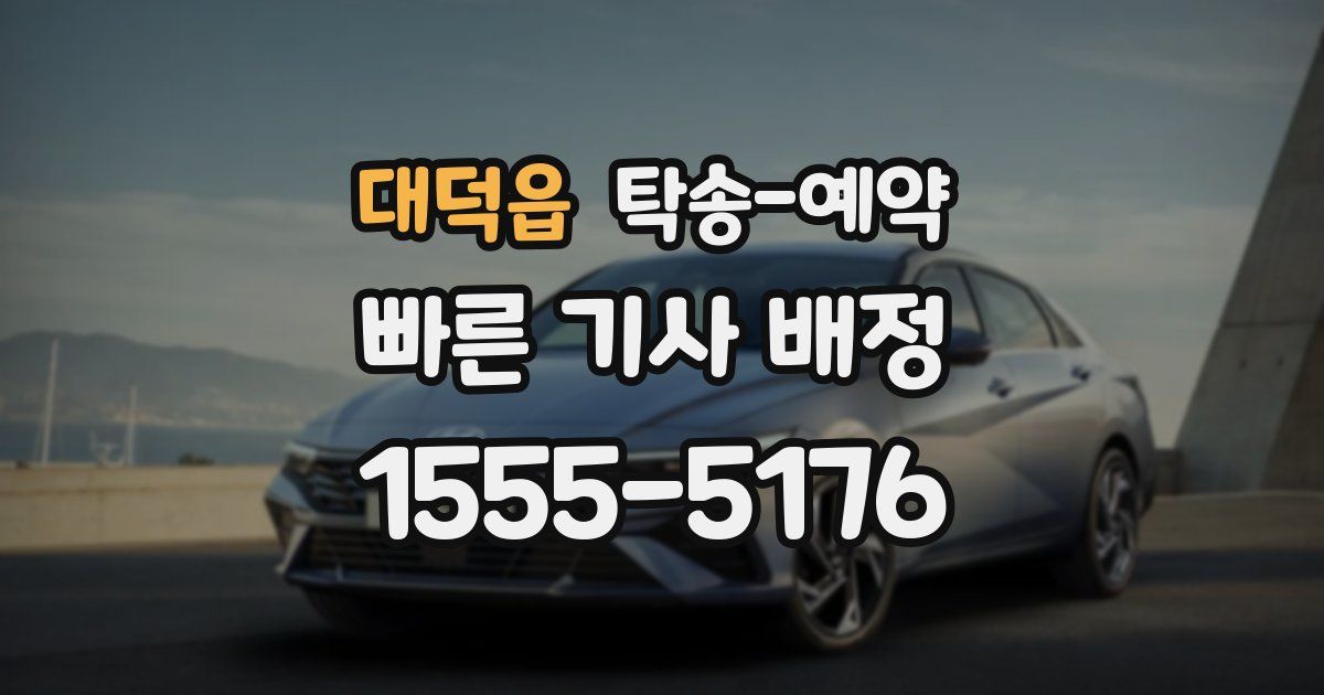 대덕읍 탁송 예약