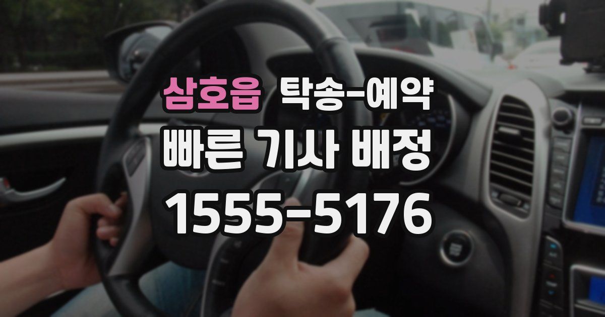 삼호읍 탁송 예약