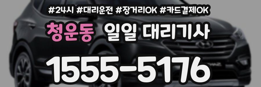 청운동 일일 대리기사