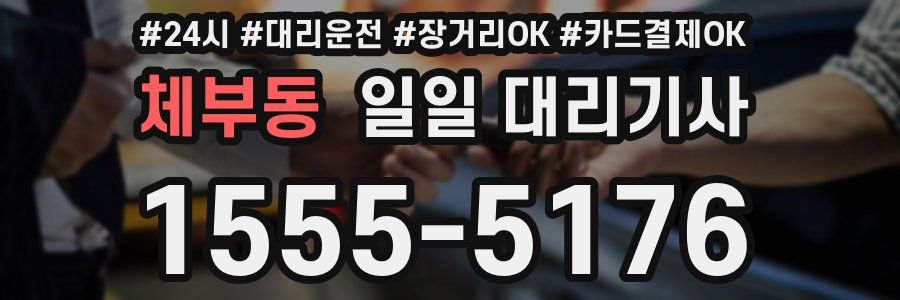 체부동 일일 대리기사