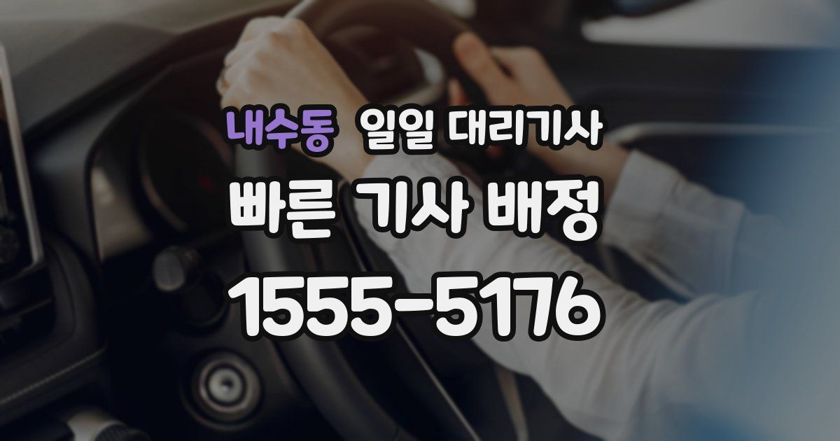 내수동 일일 대리기사