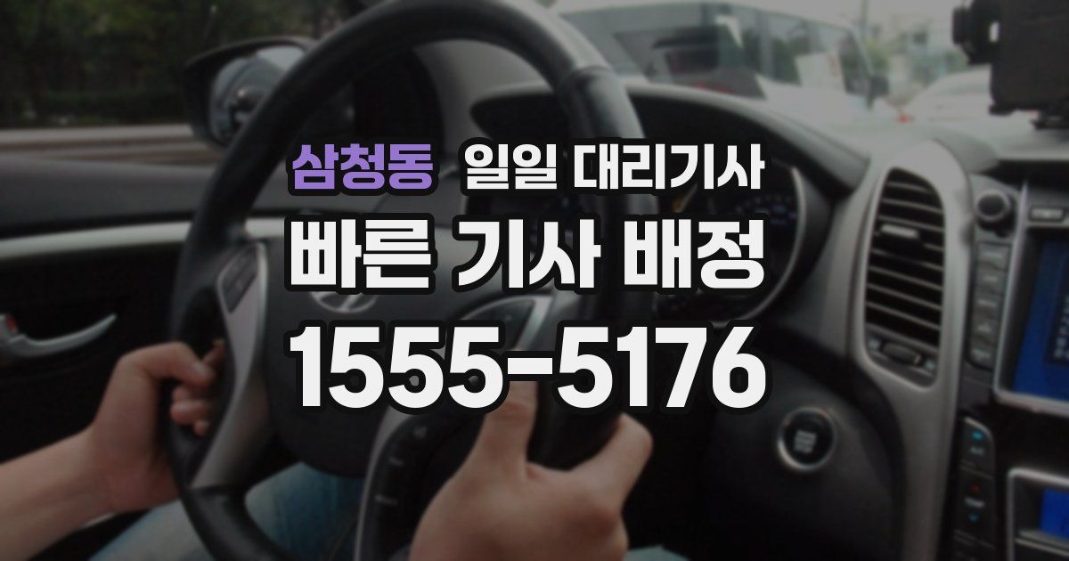 삼청동 일일 대리기사