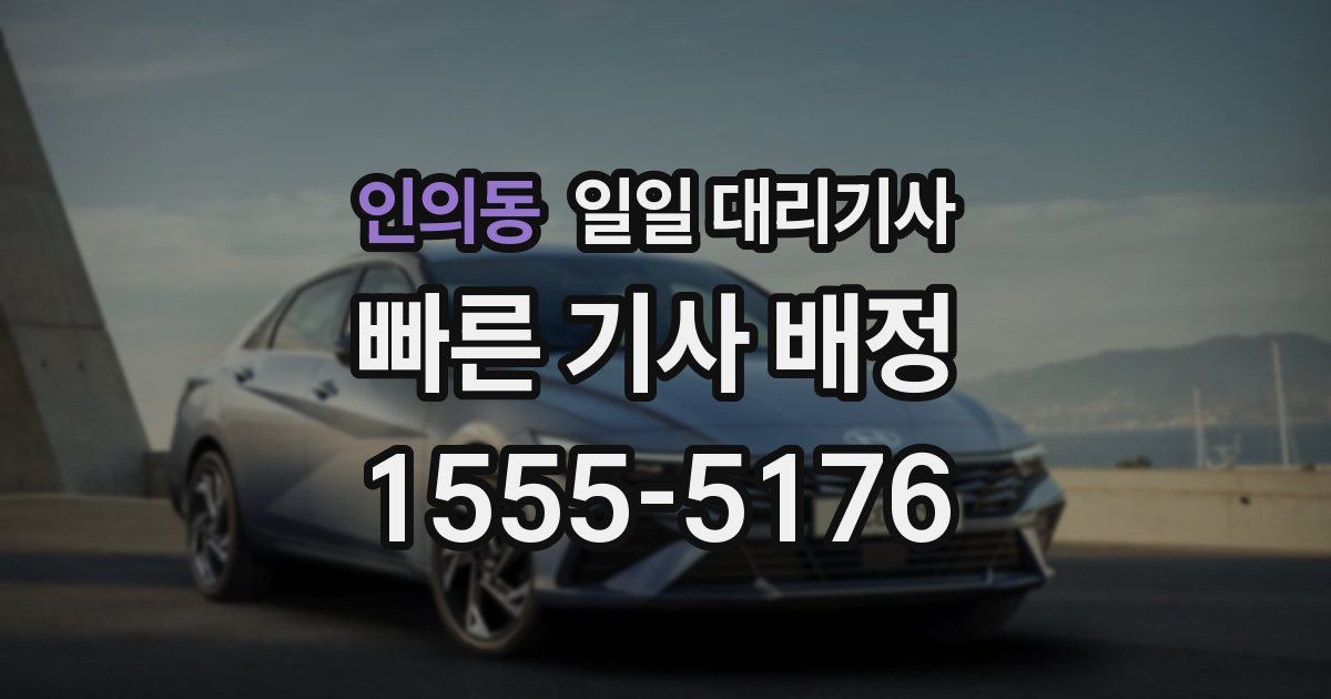 인의동 일일 대리기사