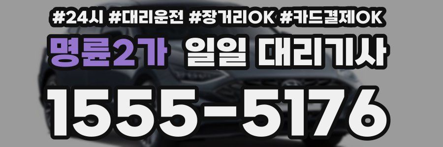 명륜2가 일일 대리기사