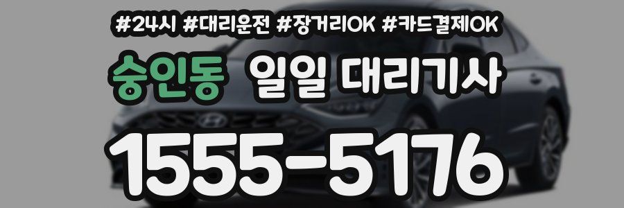 숭인동 일일 대리기사