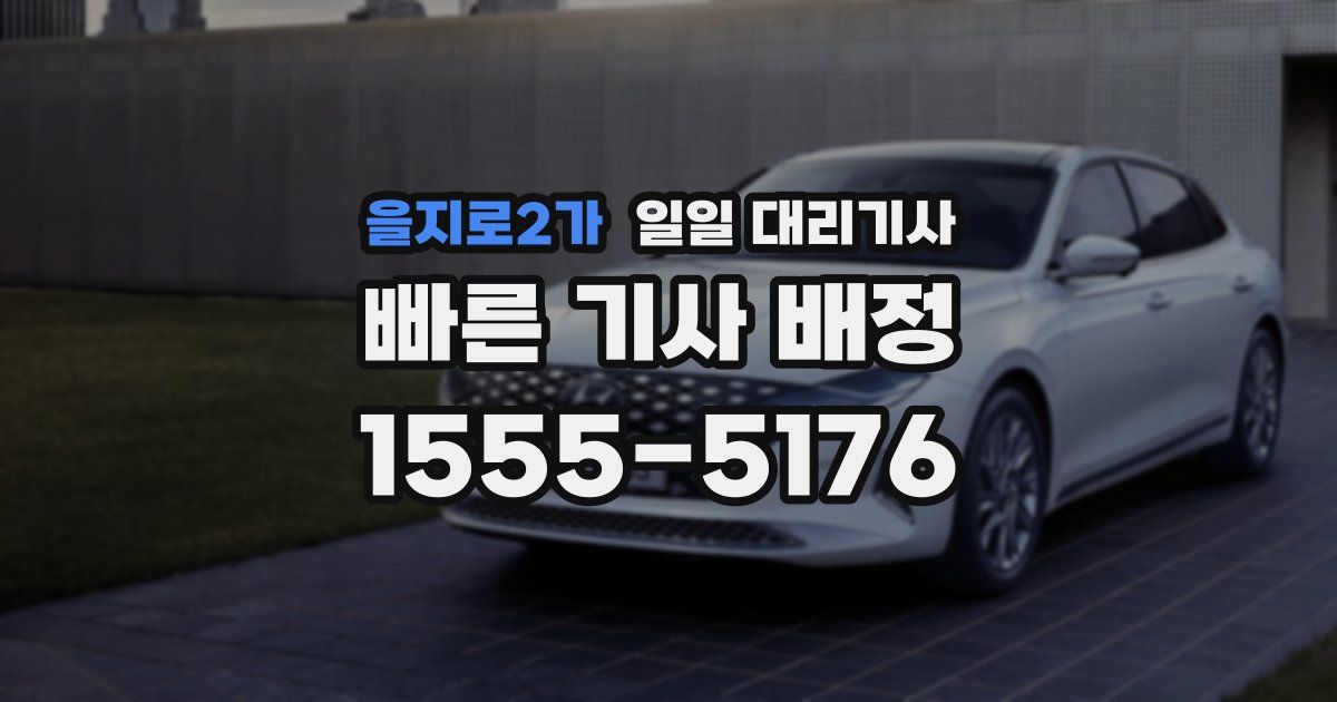 을지로2가 일일 대리기사
