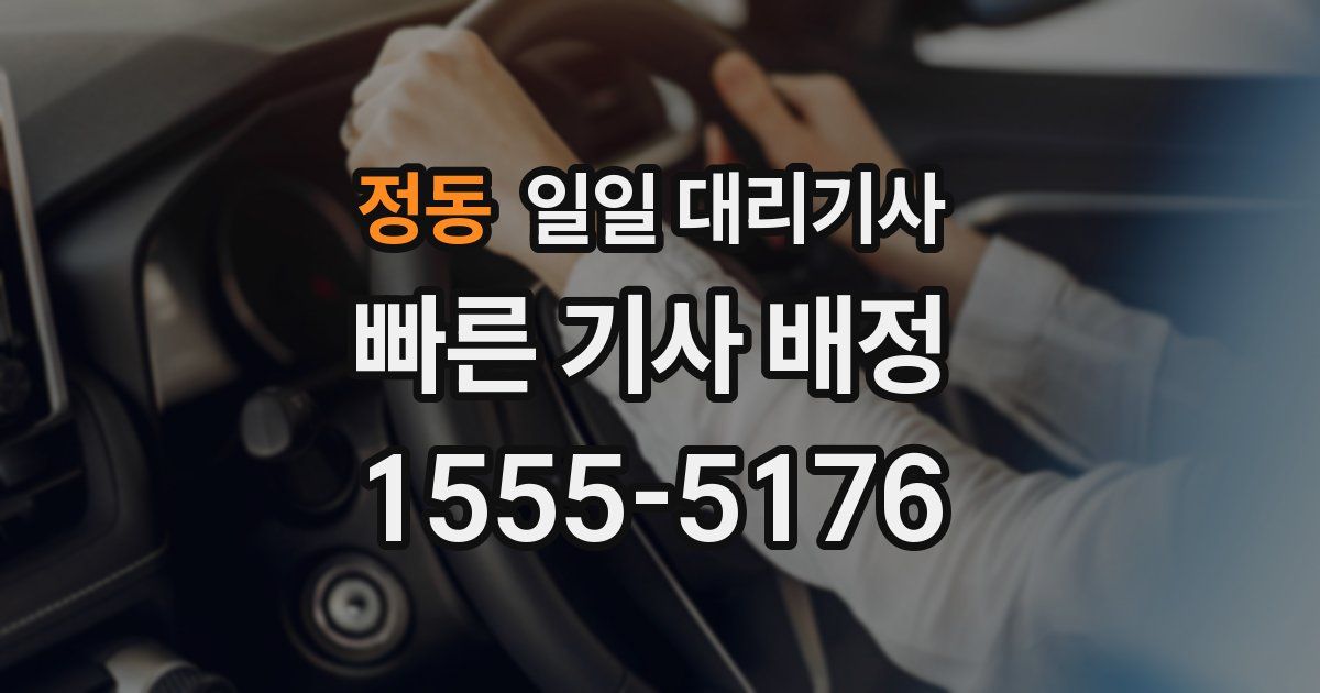 정동 일일 대리기사